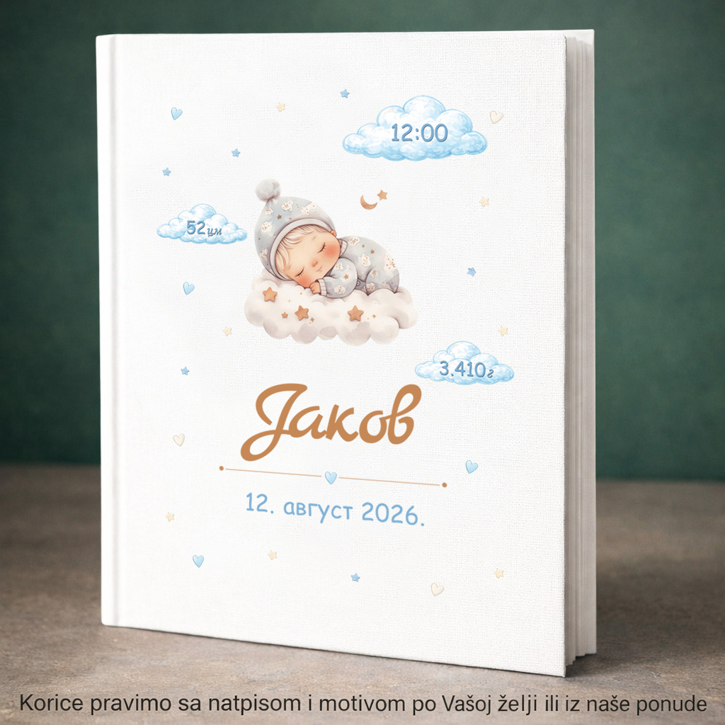 Personalizovani album za bebe sa fotografijama od rođenja