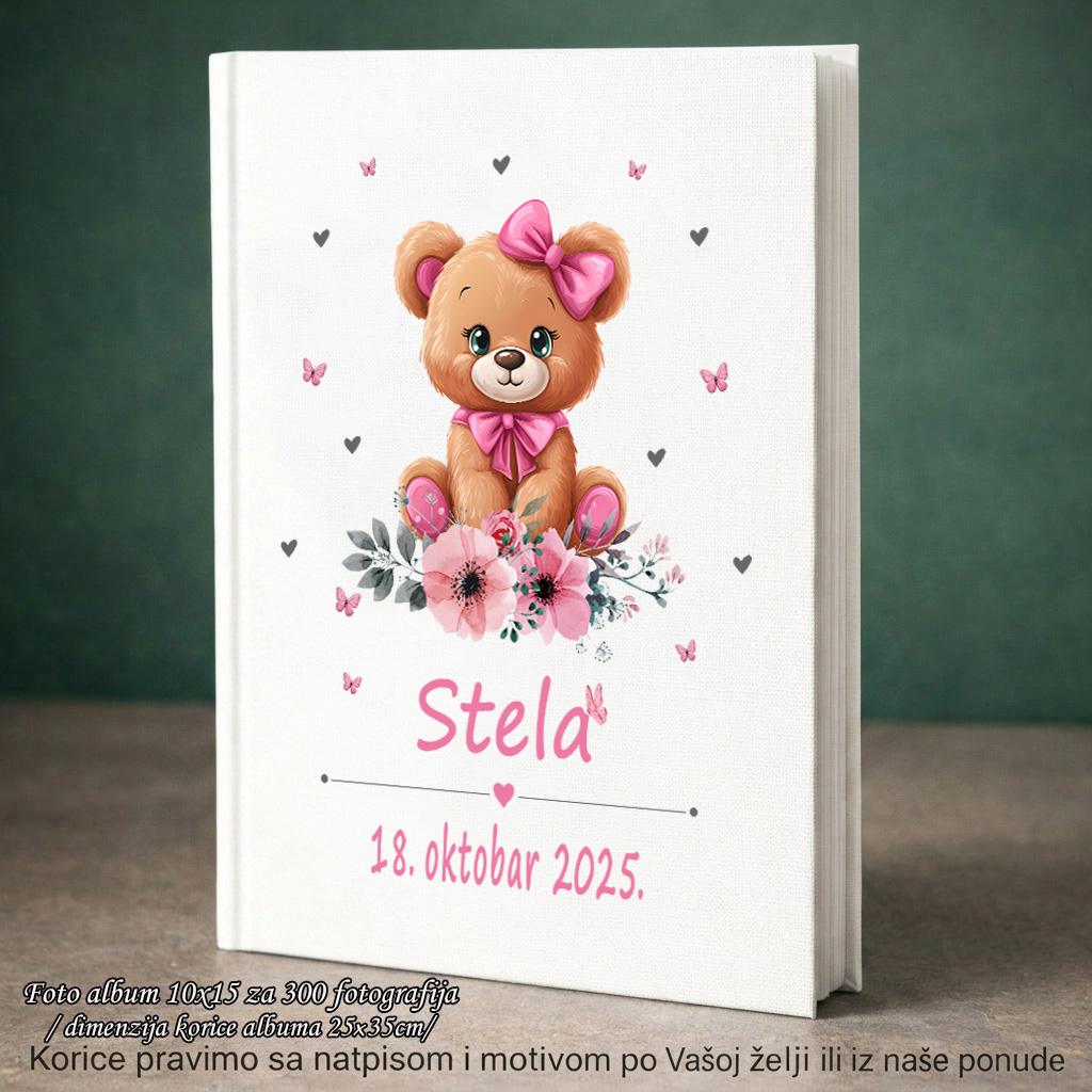 Unikatni foto album sa posvetom i personalizovanom naslovnom stranom